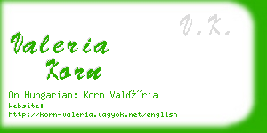 valeria korn business card